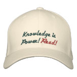 Knowledge is Power! Read! Embroidered Cap embroidered hats