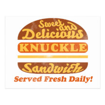 Knuckle Sandwich Design Postcards