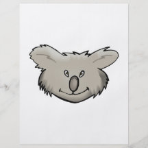 koala bear face design flyer design