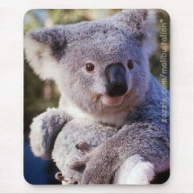 Koala Bear Holding A Koala Bear Mousepads