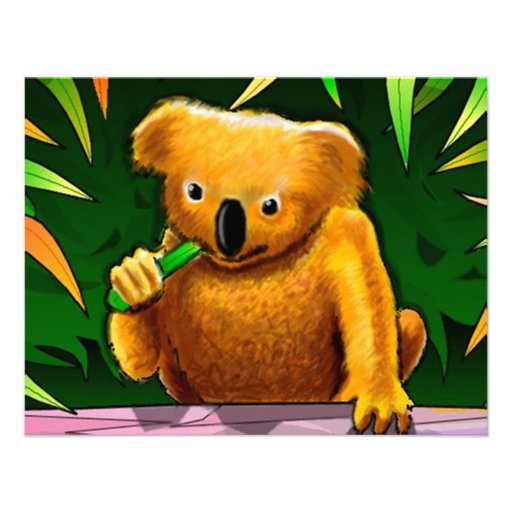 KOALA BEAR JUNGLE  BIRTHDAY PARTY INVITATION