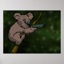 Koala Bear Sniper Poster