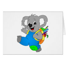 Koala Bear with backpack Greeting Card
