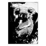 Koala in Black and White Greeting Card