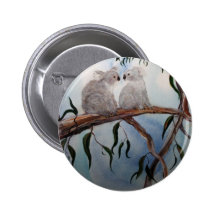 Koala Love Pinback Buttons