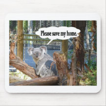 Koala Save My Home Mousepads