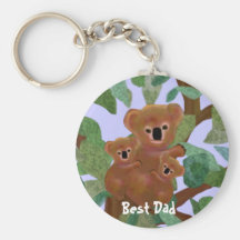 Koalas Best Dad Keychain