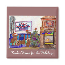 Koalas Home for the Holidays Magnet