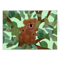 Koalas in the Eucalyptus Card
