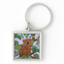 Koalas in the Eucalyptus Keychain
