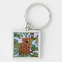 Koalas in the Eucalyptus Keychain