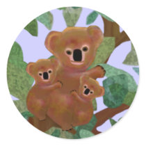 Koalas in the Eucalyptus Stickers
