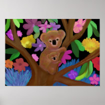 Koalas in the Outback Print