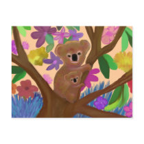 Koalas Just Hanging Around Post Card
