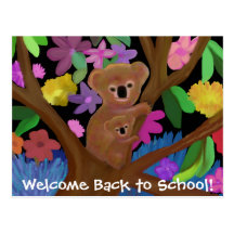 Koalas Welcome Back to School Postcards