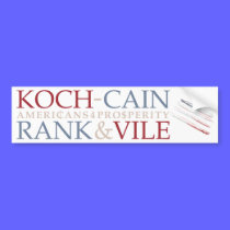 KochCain-Rank&Vile bumper stickers