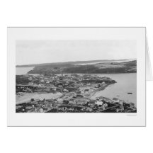 Kodiak Alaska Aerial View 1920 Greeting Cards