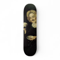 Kofetarica Coffee Drinker Painting Skateboard Deck