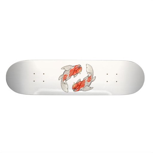 Kohaku dunkleosteus koi skateboard