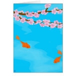 Koi and Sakura Greeting Card