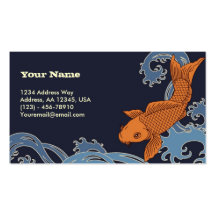 Koi (arrière - plan de marine) cartes de visite personnelles