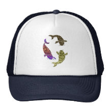 Koi carp digital art design trucker hats
