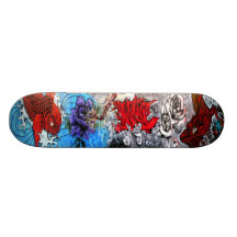 Koi et dragon - art de la rue Sk8 Planches À Roulettes