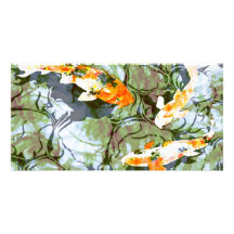 Koi Fish 8" x 4" Photo Card