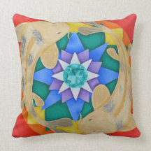 Koi Fish and Lotus American MoJo Pillow