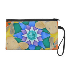 Koi Fish and Lotus Bagettes Bag Wristlet Clutches