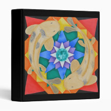 Koi Fish and Lotus Binder