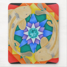 Koi Fish and Lotus Mousepad
