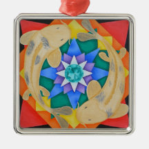 Koi Fish and Lotus Ornament