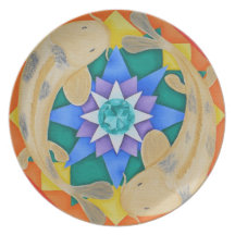 Koi Fish and Lotus Plate
