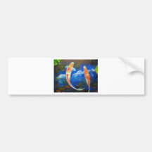 Koi Fish Cloud Reflections Bumper Stickers