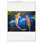 Koi Fish Cloud Reflections Greeting Card