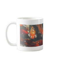 Koi Fish glide among the still green  waters Mug