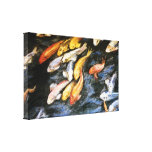 Koi Fish Pond Painting Canvas Print (Small)