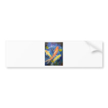 Koi Fish Swimming in Pond Bumper Stickers