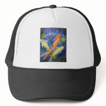 Koi Fish Swimming in Pond Trucker Hat