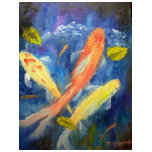 Koi Fish Swimming in Pond t-shirts