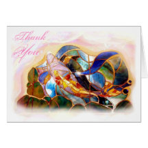 Koi Fish Thank you Greeting card horizontal