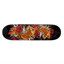 Koi jumeau plateaux de skateboards customisés