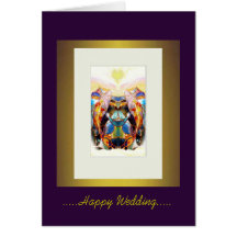 Koi Lovers Luxury Happy Wedding Greeting Card