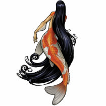 Koi Mermaid cutout Pin/Ornament/Magnet Photo Sculptures