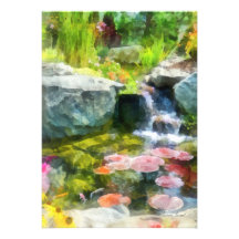 Koi Pond Custom Invitation