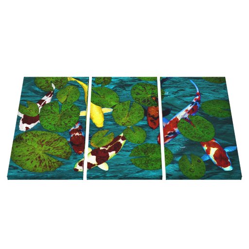 KOI POND Wrapped Canvas Print