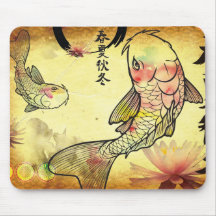 Koi pour aquarelle tapis de souris