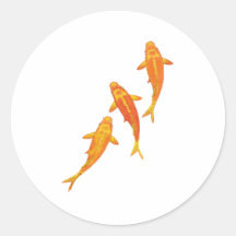 Koi Round Sticker