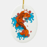 Koi Tattoo Christmas Tree Ornament